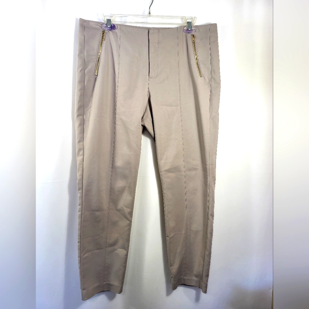 Ivanka Trump cream tailored crop slacks women's 12  #1575